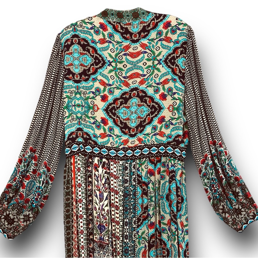 Anthropologie x Bhanuni by Jyoti Ronika Patterned Maxi Dress Multicolor Size M - Picture 9 of 16